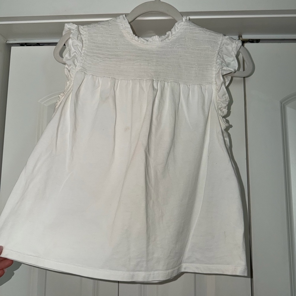 English Factory White Ruffle Sleeve Camisole Top